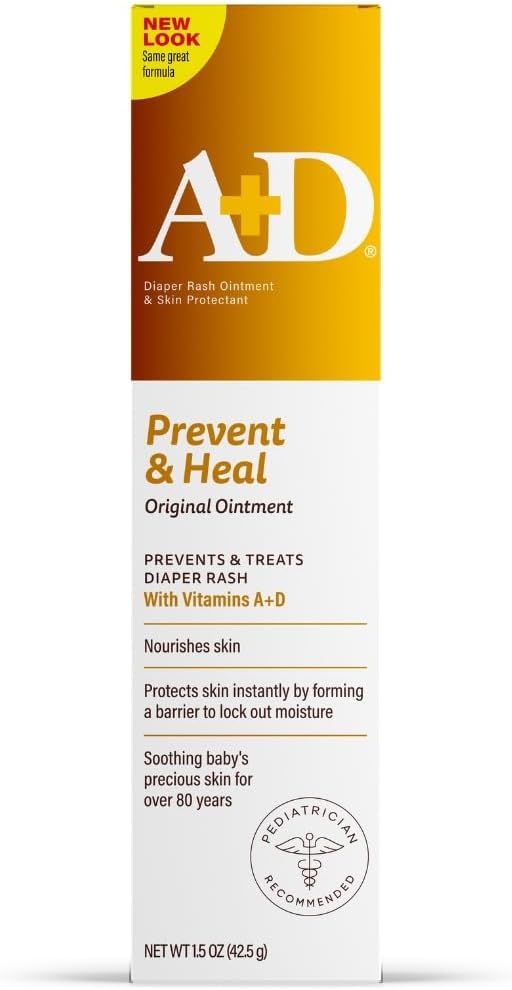 A+D Original Ointment 1.5oz diaper rash and skin protectant with vitamins A+D