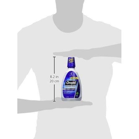 Orajel Anti-Septic Rinse Soothing Mint oral care liquid bottle 473ml