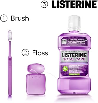 Listerine Total Care Anticavity Mouthwash Fresh Mint 500ml purple bottle