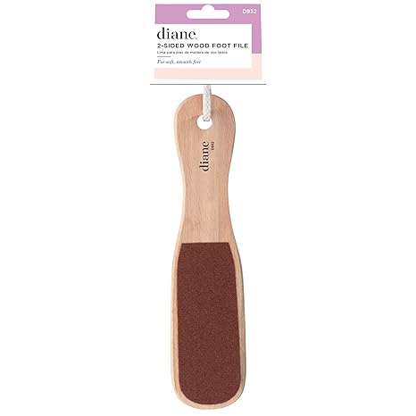 Diane 2-sided wood foot file 10 inch with brown grit surfaces