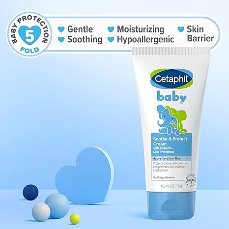 Cetaphil Baby Soothe & Protect Cream 6 oz skin protectant with allantoin