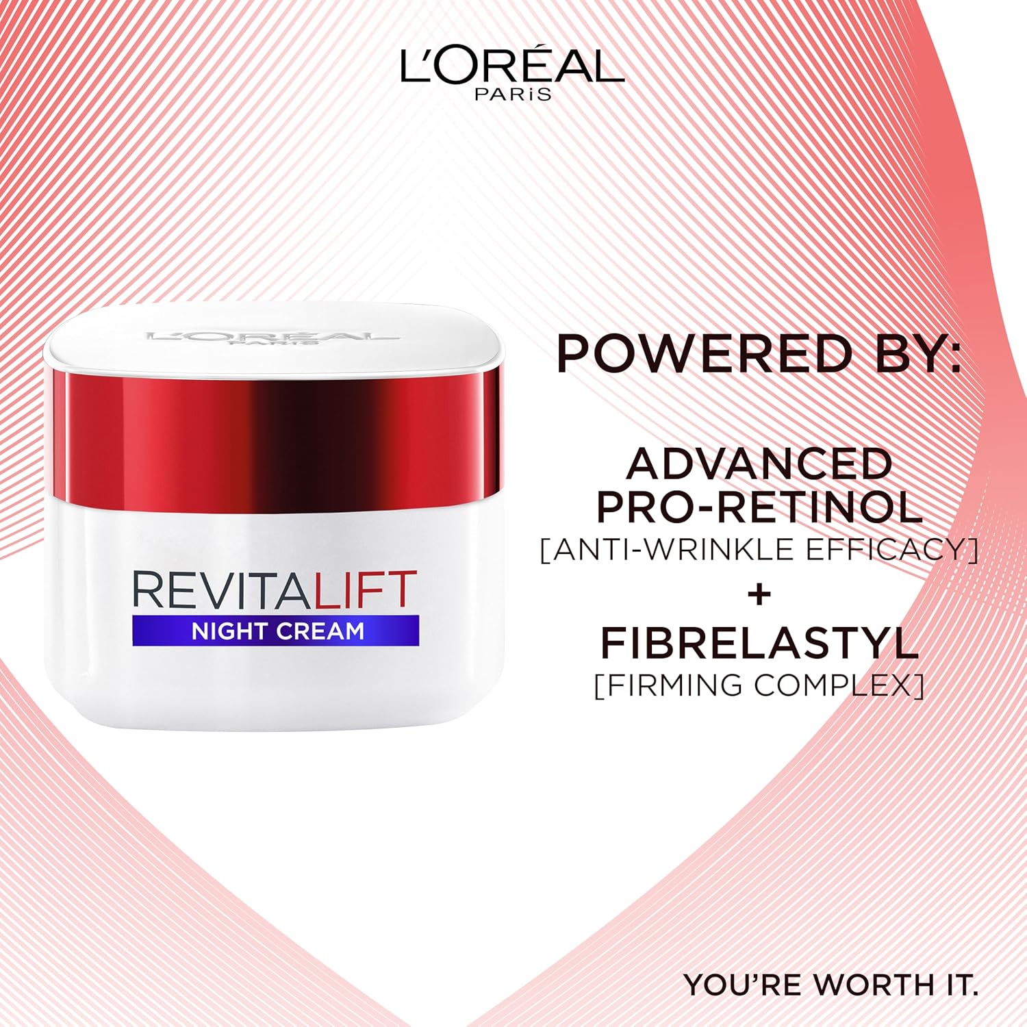 L'Oreal Paris Night Cream, Hydrating Anti-Wrinkle Night Moisturiser, 50ml | Moisturising Formula, Reinforce Skin Elasticity, Smoother and Firmer Skin,. — photo 2