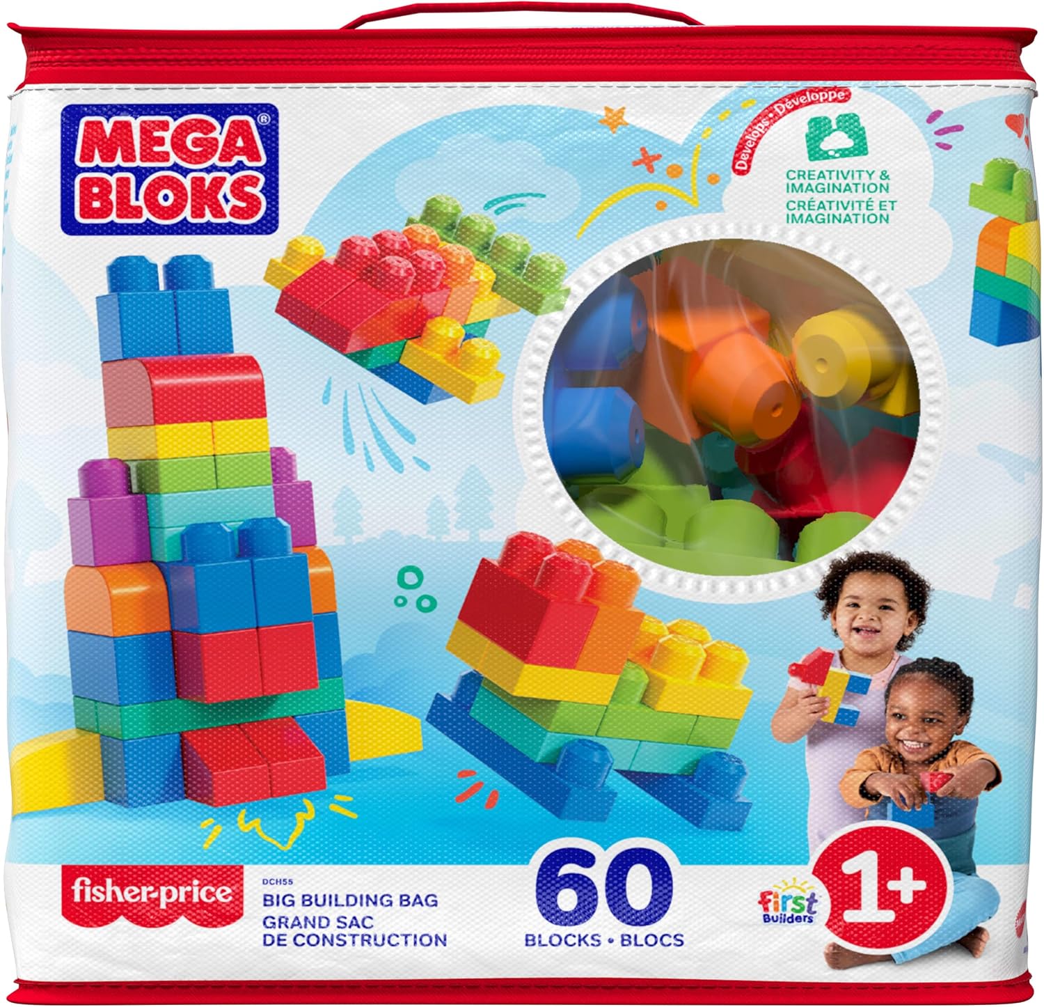 MEGA BLOKS First Builders Big Building Bag (60-Piece Blue / Classic) — photo 7