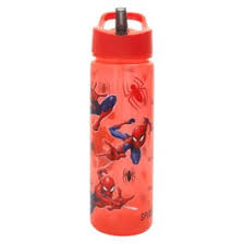 Marvel Spider-man water tracker bottle with flip up straw 600ml red