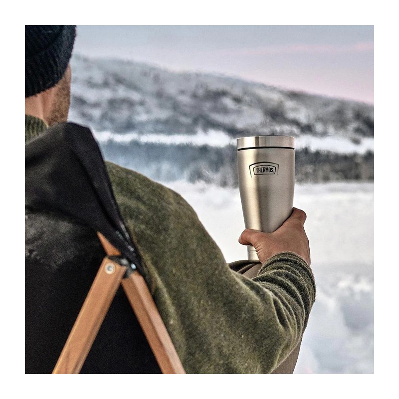 Thermos Icon 470ml thermal travel mug herbelle blue with handle