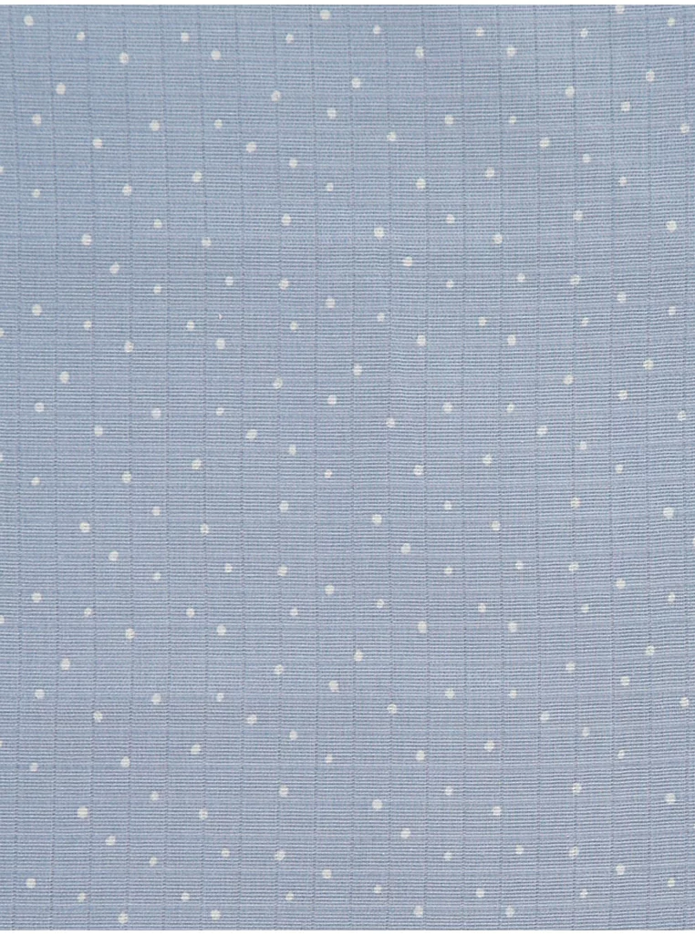 George Blue Bird large muslin squares 2 pack with white polka dots