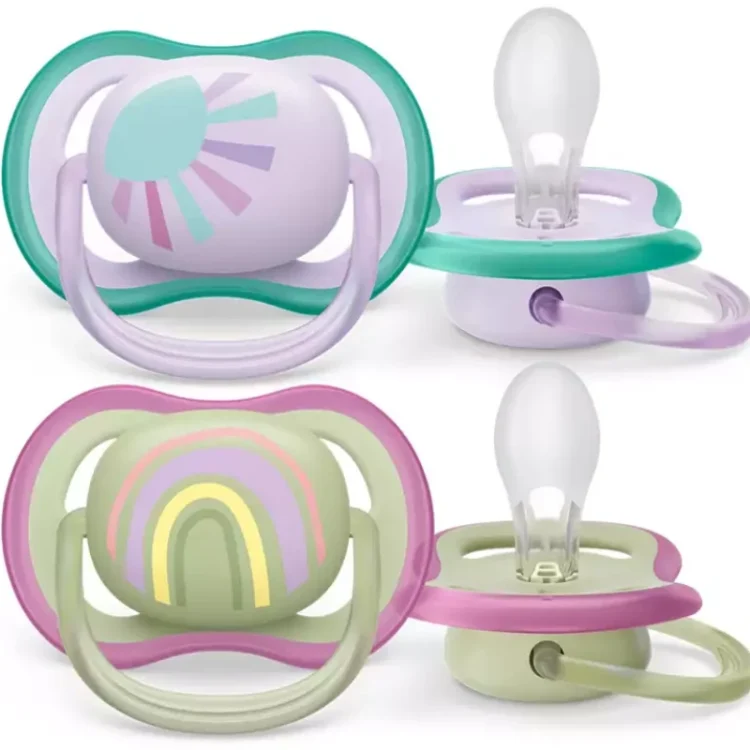 Philips Avent Air Soother Girl 0-6 months 2 pack with travel cases