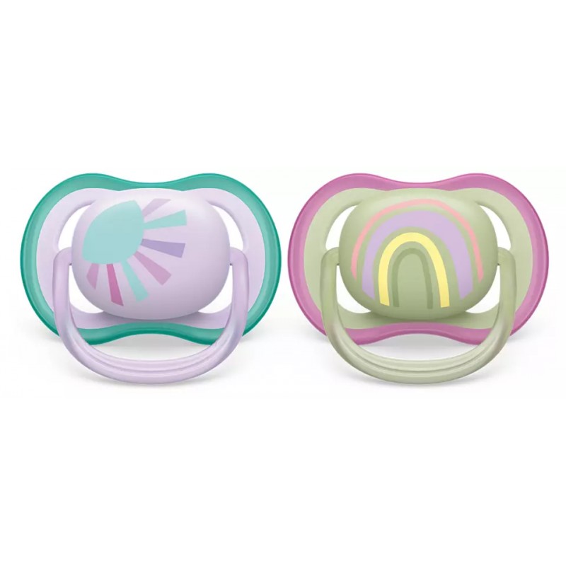 Philips Avent Air Soother girl 0-6 months two pack pacifiers