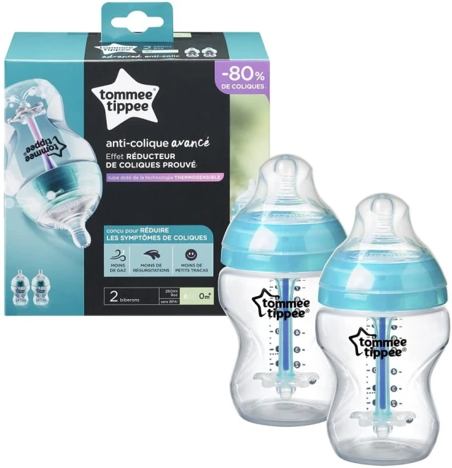 Tommee Tippee Anti-Colic Avancé 260ml feeding bottles turquoise 2 pack