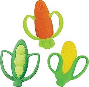 Infantino Go Gaga Farmer's Market Teethers three-piece set with corn and carrot designs