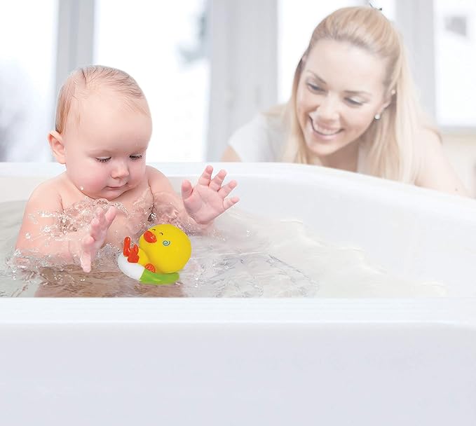 Infantino yellow bath duck temperature tester toy for babies