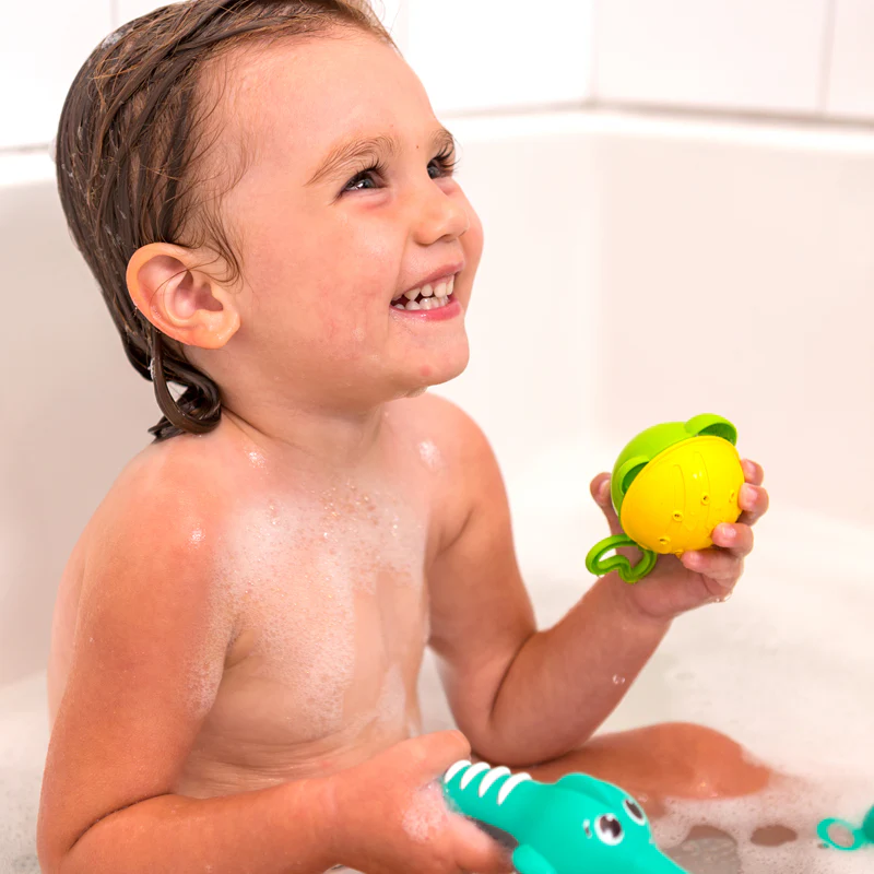 INFANTINO Fishing Fun Activity Set with yellow ball and green handles
