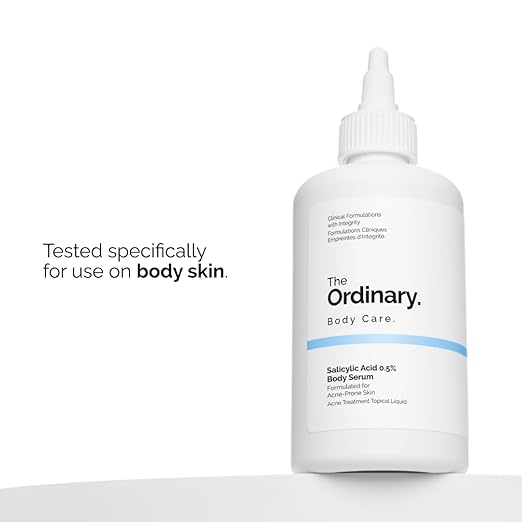 The Ordinary Salicylic Acid 0.5% Body Serum 240ml bottle with dropper cap