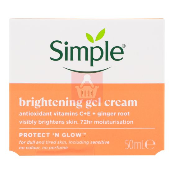 Simple Protect 'N' Glow brightening gel face cream moisturiser 50ml