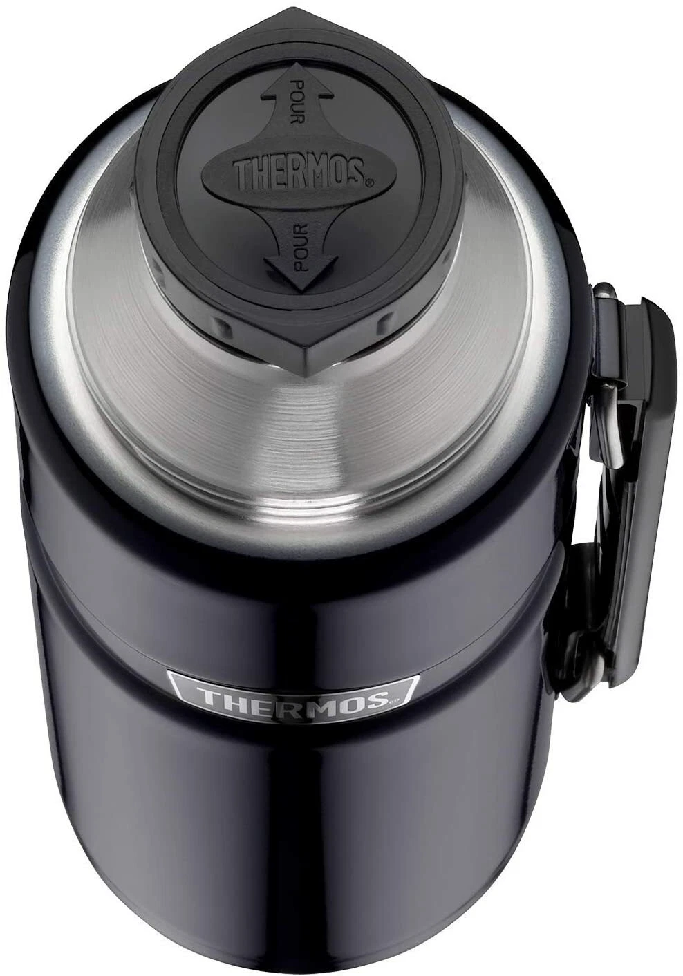 Thermos Stainless King Flask 1.2L midnight blue with carry handle