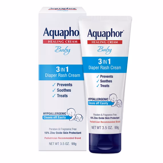 Aquaphor Baby Diaper Rash Paste 3.5 oz (99g) tube.