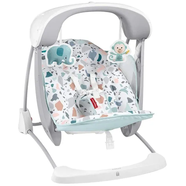FISHER PRICE 2 IN 1 SOOTHING OR FUNY TAKE A LONG SWING N SEAT — photo 2