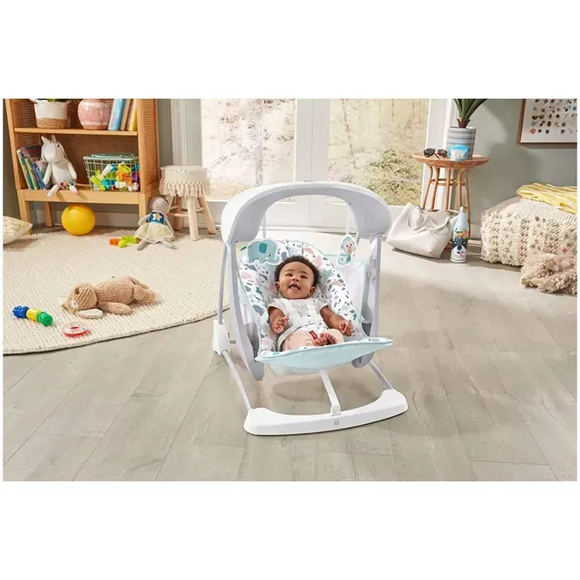 FISHER PRICE 2 IN 1 SOOTHING OR FUNY TAKE A LONG SWING N SEAT — photo 4