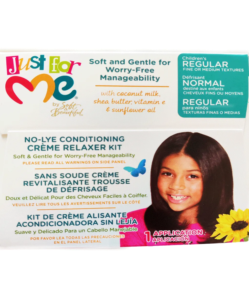 Just For Me No-Lye Regular Conditioning Creme Relaxer Kit (1 Application). — photo 2