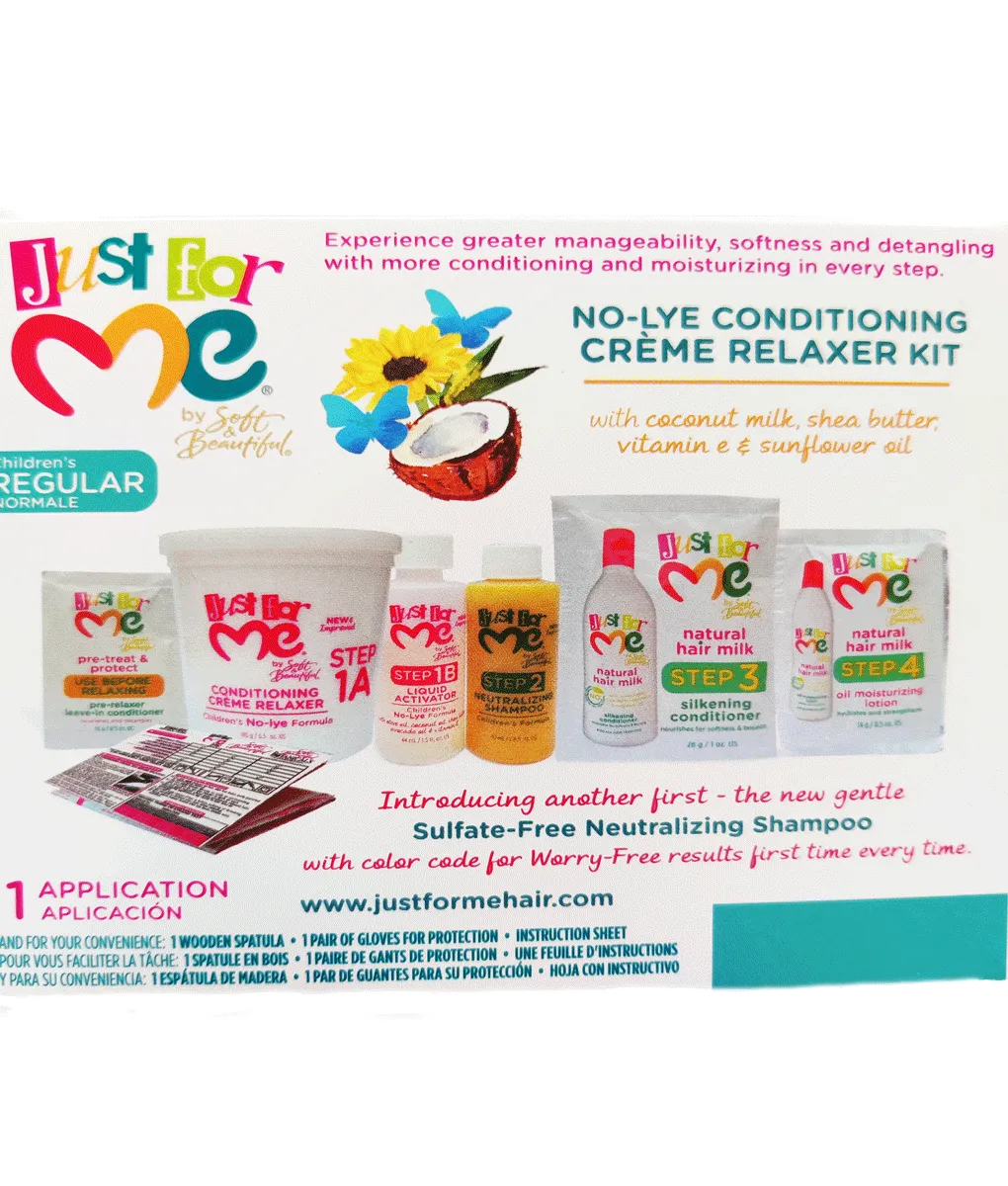 Just For Me No-Lye Regular Conditioning Creme Relaxer Kit (1 Application). — photo 3