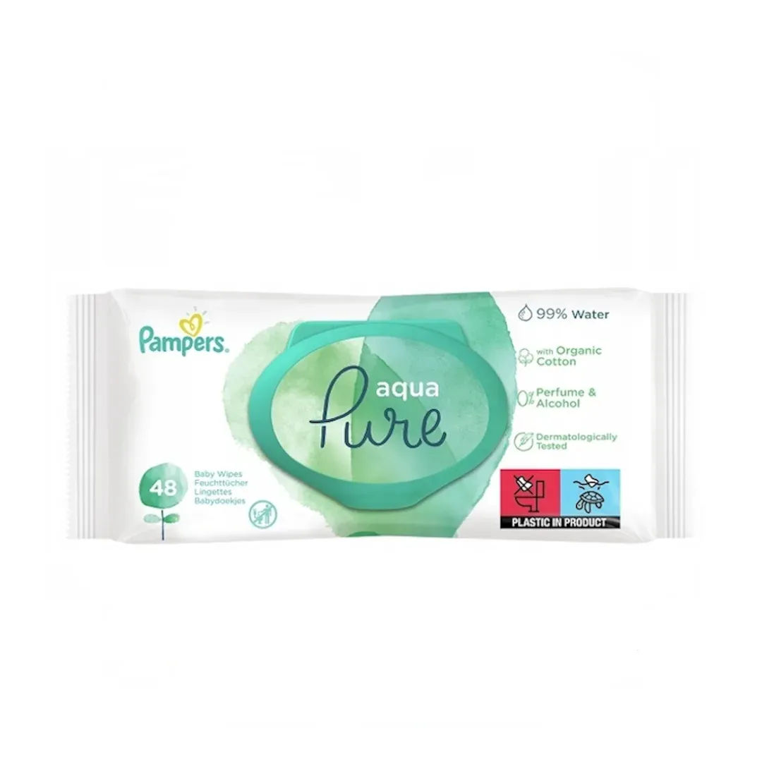Pampers Aqua Pure Baby Wipes (48-Pack) — photo 2