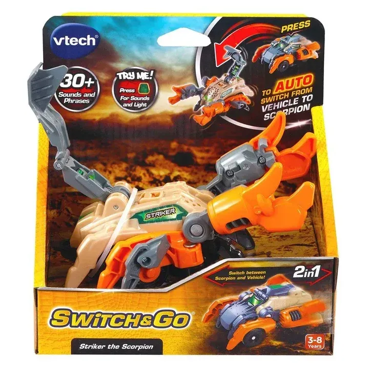 Vtech switch go dinos striker the scorpion monster truck orange age 3 years to 8 years 1 720x