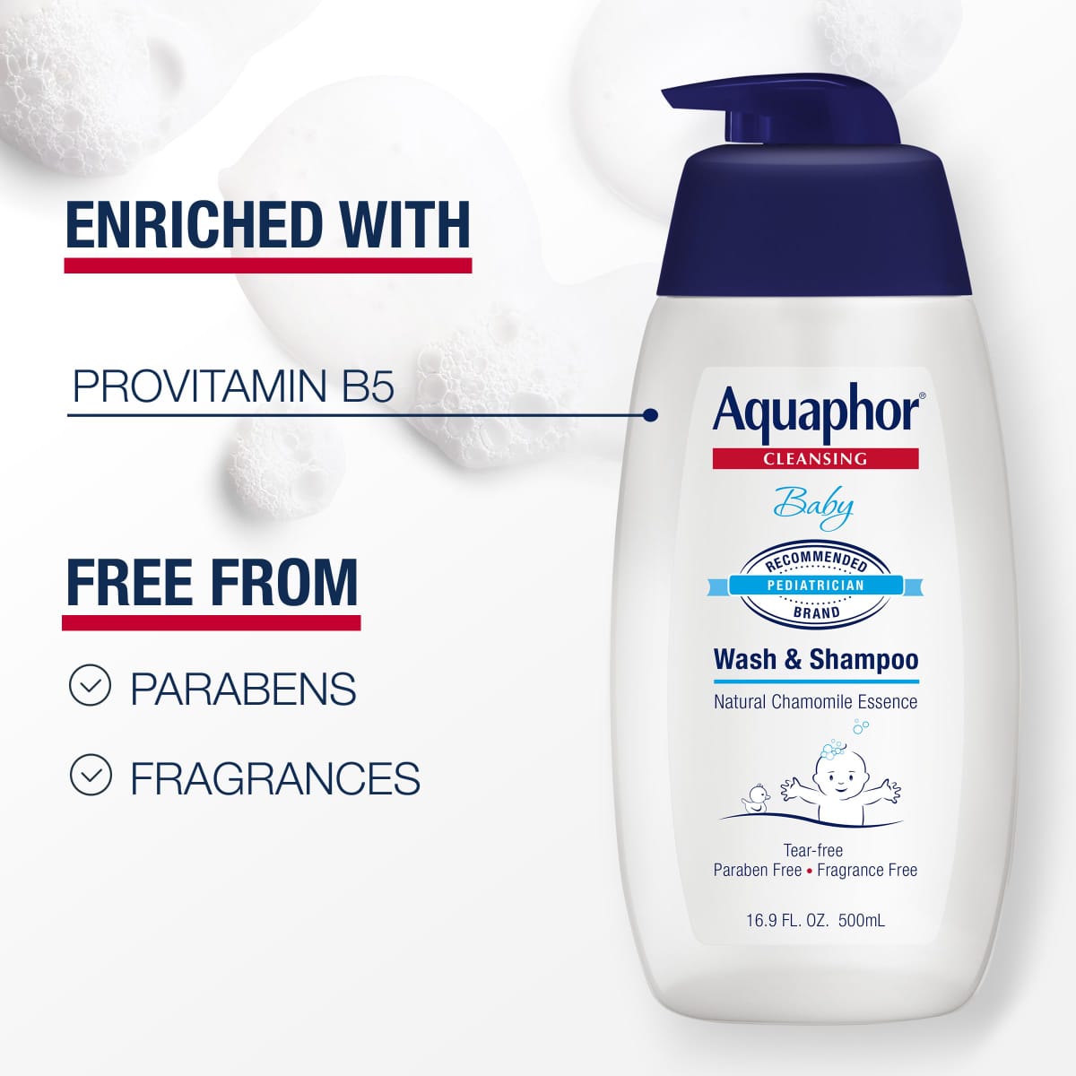 Aquaphor Baby Cleansing Wash And Shampoo 16oz โ photo 2