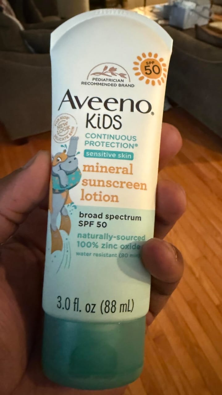 Aveeno Spf#50 Kids Sensitive Skin Zinc Oxide Sunscreen 3oz — photo 4