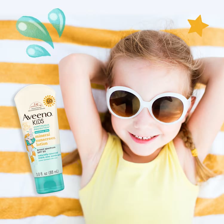 Aveeno Spf#50 Kids Sensitive Skin Zinc Oxide Sunscreen 3oz — photo 7