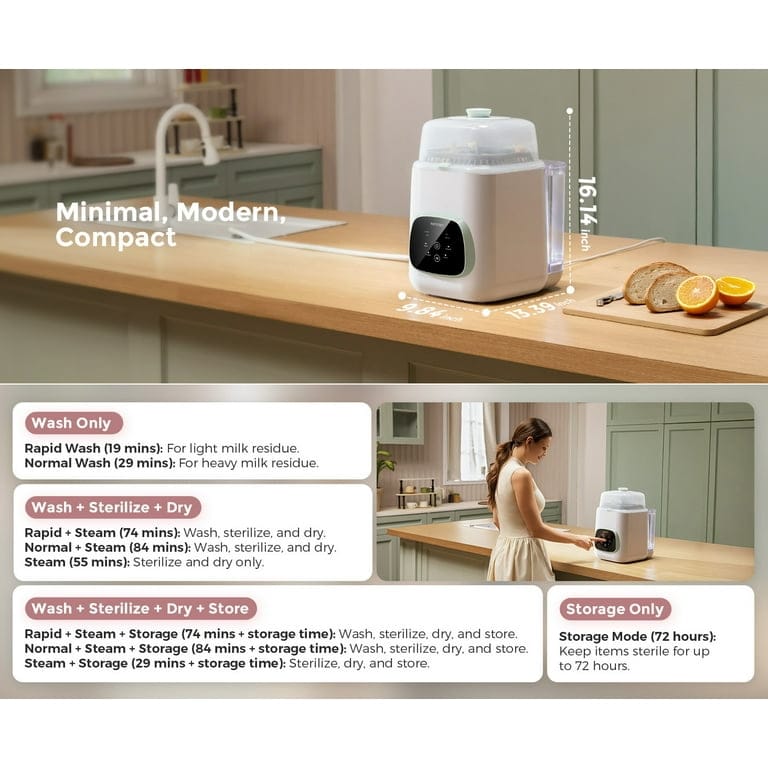 Momcozy KleanPal Pro Baby Bottle Washer, Sterilizer & Dryer. — photo 4