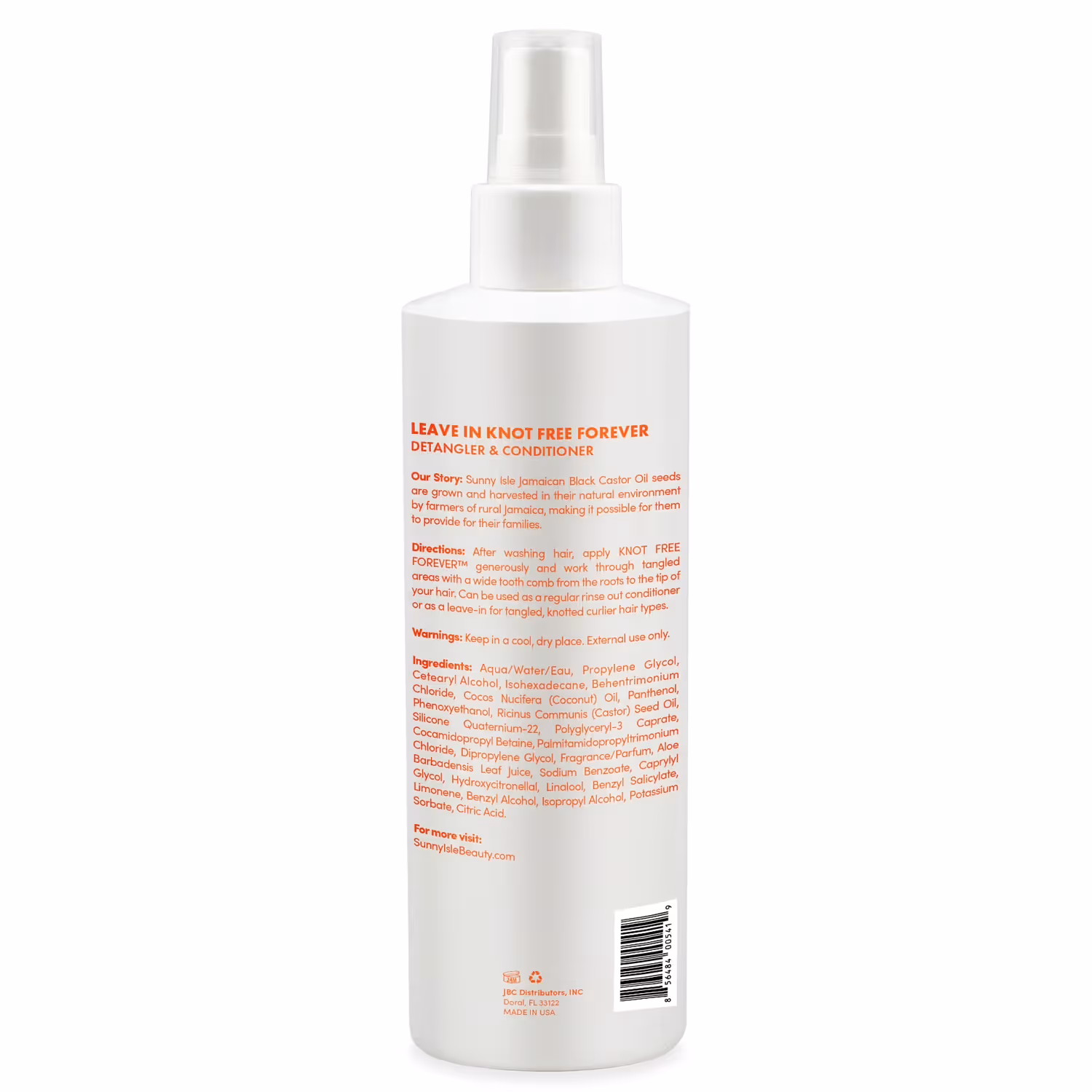 Sunny Isle JBCO Knot Free Forever Natural Leave In Detangler 8oz — photo 2