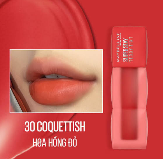 Maybelline New York Super Stay Teddy Tint Long Lasting Matte Lip Tint in the shade 30 Coquettish (0.17 Fl Oz / 5 ml). — photo 3