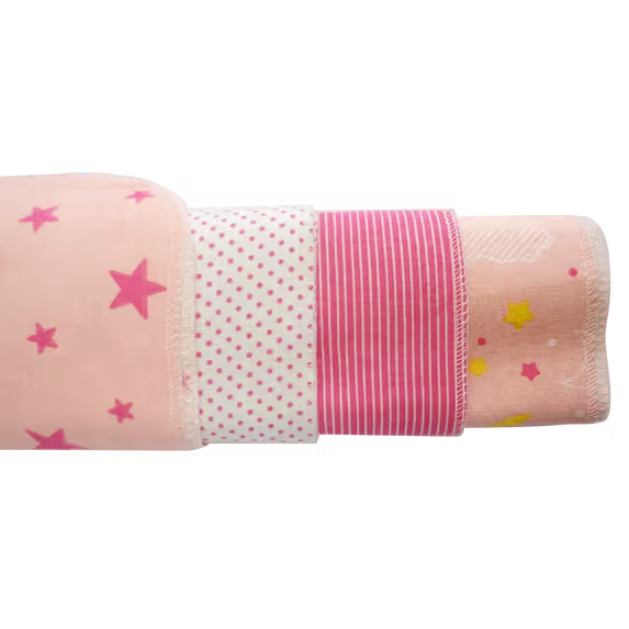 Bambini Pink Four Pack Receiving Blanket — photo 3