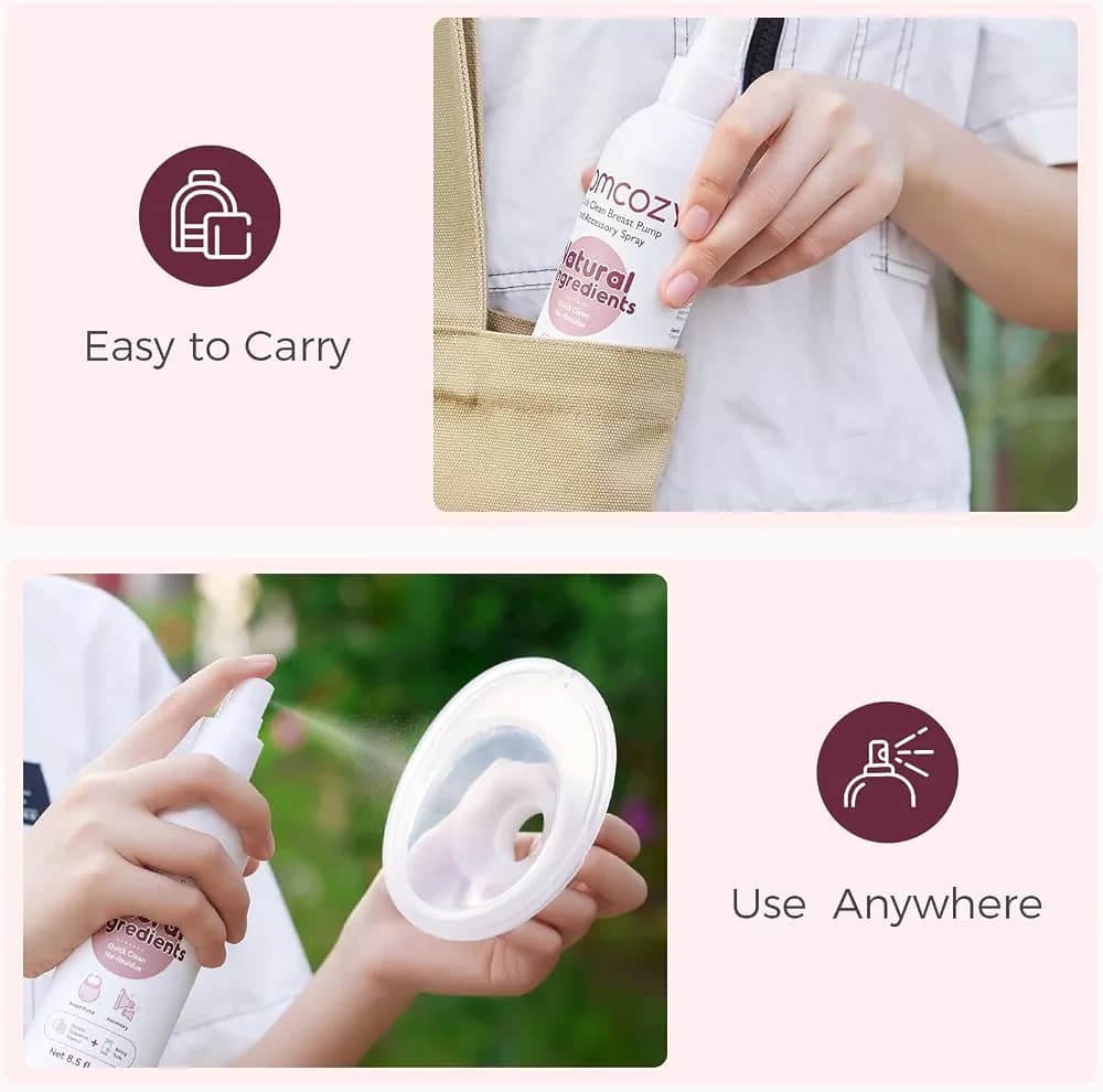 Momcozy Portable Breast Pump Cleaning Spray (8.5 Fl Oz / 250 ml). โ photo 4