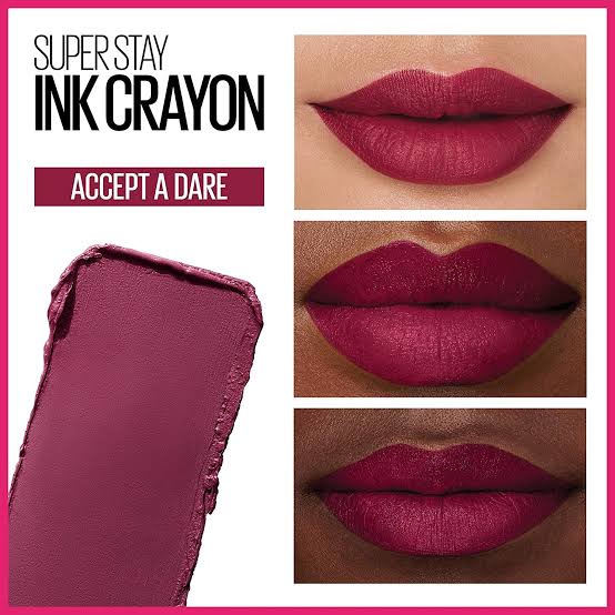 Maybelline New York Super Stay Ink Crayon Lipstick in the shade #60 Accept A Dare. — photo 2