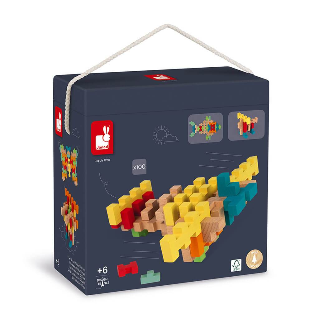Janod 100-Piece Wooden Construction Set (J08301). — photo 5