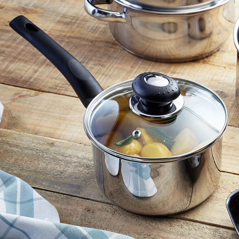 Judge Essentials 16cm Stainless Steel Saucepan with Lid (1L) HP05 โ photo 3