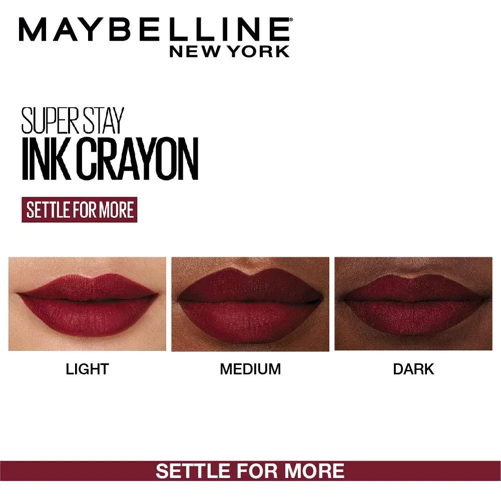 Maybelline New York Super Stay Ink Crayon Lipstick in the shade #65 Settle For More. — photo 3