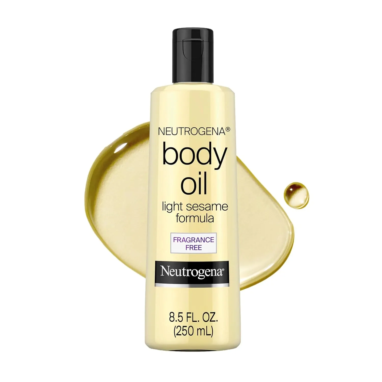 Neutrogena Fragrance-Free Body Oil Light Sesame Formula, Dry Skin Moisturizer & Hydrating Body Massage Oil, for Radiant & Healthy Glow, Nourishing After Shower & Bath Oil, 8.5 fl. oz — photo 6
