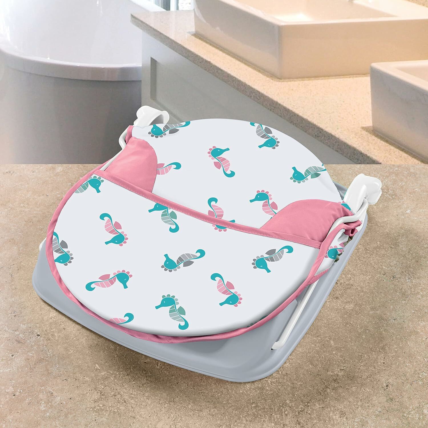 SUMMER INFANT DELUX BATHER BLUE PINK — photo 2