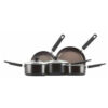 Prestige 10pc Cookware Kitchen Set 22190 with Spoons 5 Pans & 5 Utensils - Black - Image 2