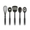 Prestige 10pc Cookware Kitchen Set 22190 with Spoons 5 Pans & 5 Utensils - Black - Image 3