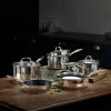 Stellar 7000 5 Piece Draining Saucepan Set - Image 2